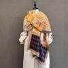 Autumn New Flower Printed Scarf Women's Imitation Cashmere Warm Multi-functional Scarf Temperament Versatile Large Shawl