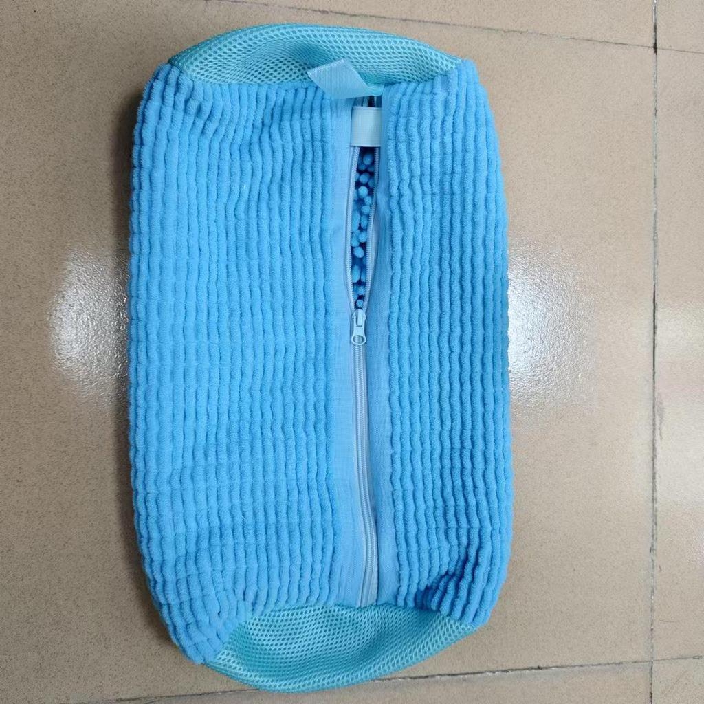 Durable Shoe Washing Machine Bag for All Shoe Types-Yellow with Blue Zipper,Ideal for Sneakers and Casual Shoes,Laundry Wash Bag