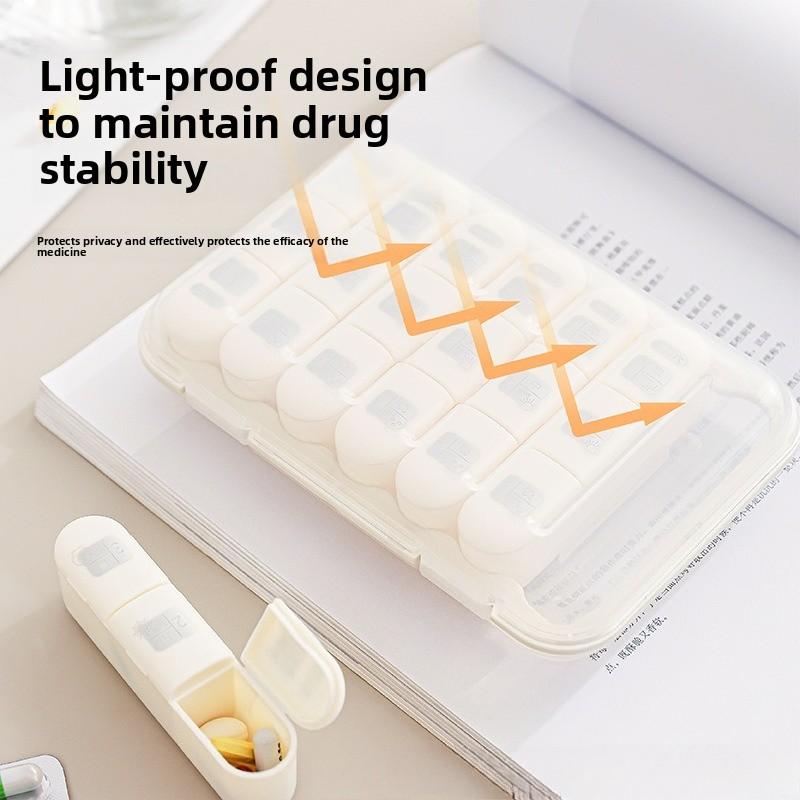 Portable Medicine Packaging Box, Compartmentalized Storage Box, Food-grade Medicine Compartment Box, Medicine Storage Box