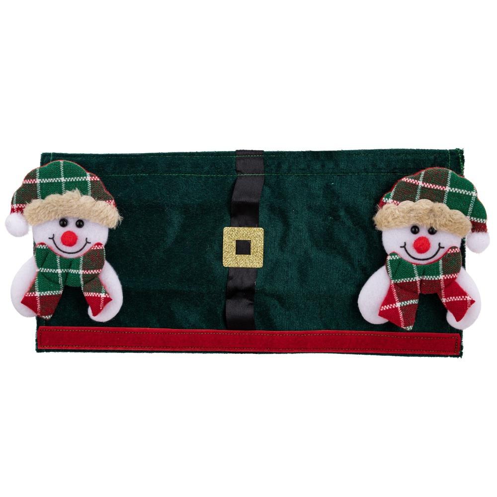 Christmas Theme Christmas Fridge Handle Covers Santa Snowman Reindeer Anti-Static Refrigerator Door Handle Protector Detachable
