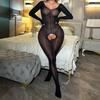 Crotchless Bodysuit Transparent Bodystocking for Sex Bold Body Suit Open Crotch Pantyhose Erotic Costumes Sexy Fishnet Lingerie