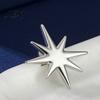 Elegant Star Pin Alloy Eight-pointed Brooch Pin, Shape Decorative Jewelry, Vintage Clothing Accessory for Suits Coats Scarves Shawls Bags Metal