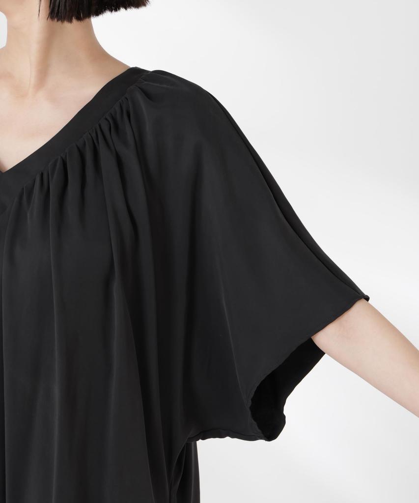 Nano Universe Front and Back Volume Gathered F Women's Two-Way Dress, 011, Sumikuro, 673-5119333