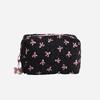 Fashion Bowknit Print Cosmetic Bag Large Capacity Pink Color Storage Pouch Makeup Bag Travel