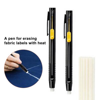 1 Set Heat Erasable Fabric Marker 2 Erasable Chalk Pens Sewing Chalk