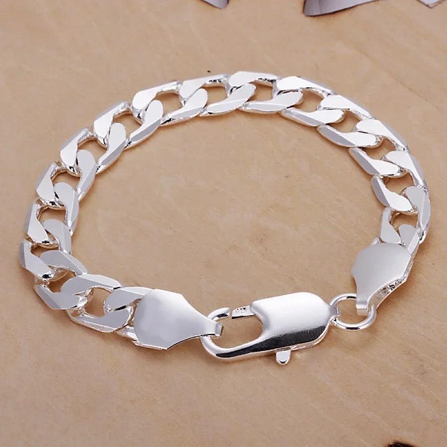 Bracelet Jewelry 4MM-10MM Width Solid for Man Men Women Chain LINK Noble Wedding Party Gifts