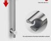 Adjustable No-Drill Stainless Steel Shower Head Holder and Sprayer Base