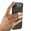 SUTENI G3 For iPhone Air Magnetic Case Rotating Kickstand Carbon Fiber Texture Leather Phone Back Cover