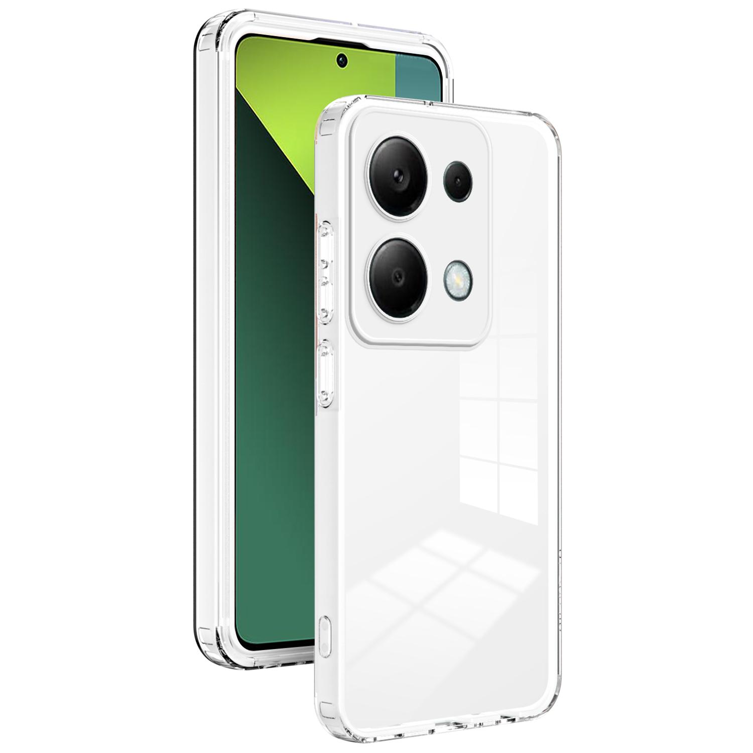 

For Xiaomi Redmi Note 13 Pro 4G/Poco M6 Pro 4G Case Clear TPU+PC Shockproof Phone Shell White