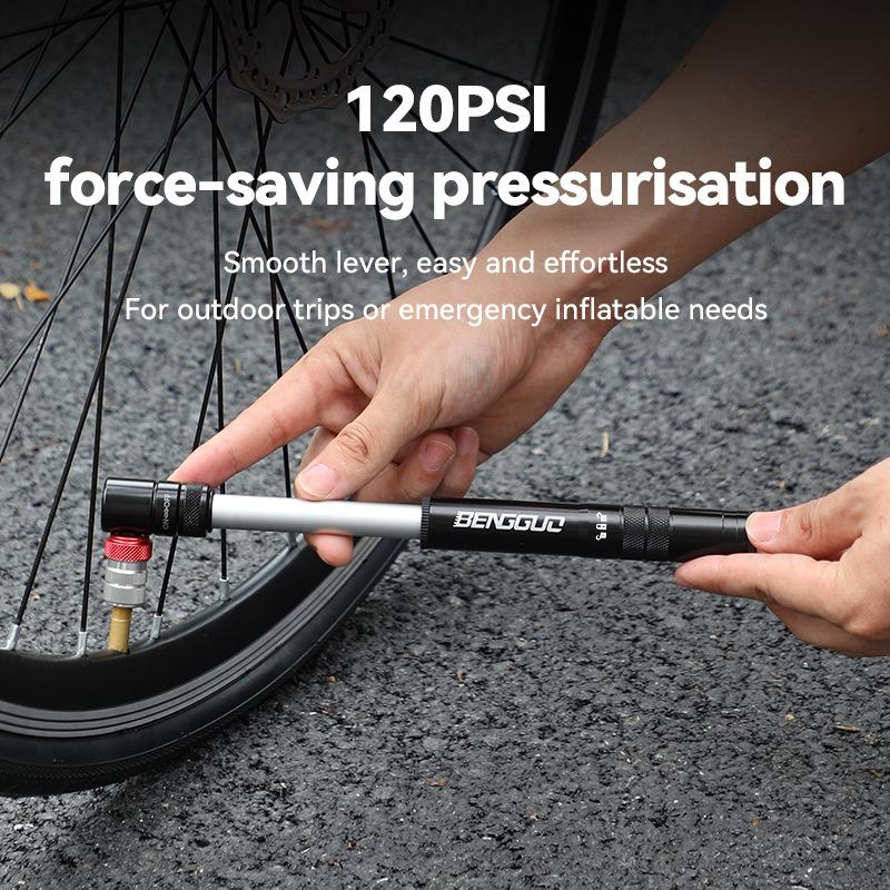 Bicycle Portable Mini Pump, Suitable for Both American and French Multifunctional Pumps