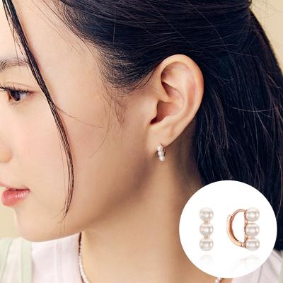 [Rosemont] Silver Pearl Earrings Rc0185