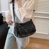 Women's 2026 Stylish Textured Denim Large Capacity Single Shoulder and Crossbody Bag