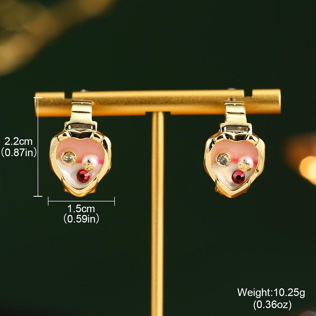 Seria obrazów Van Gogha Moneta: Kolczyki sztyfty z emalią i naturalną perłą w kształcie francuskiego kwiatka, srebro próby 925, kolekcja letnia.