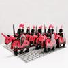 Medieval Roman Dynasty Commander Golden Warrior Spartan Solider Hawk Princess King Dragon Knight War Horse Figure Block Kids  Children Toy