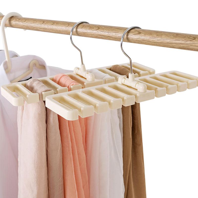 10 Card Slots Belt storage rack Belt arrangement storage rack Multi-functional tie scarf silk scarf bow tie hanger hook