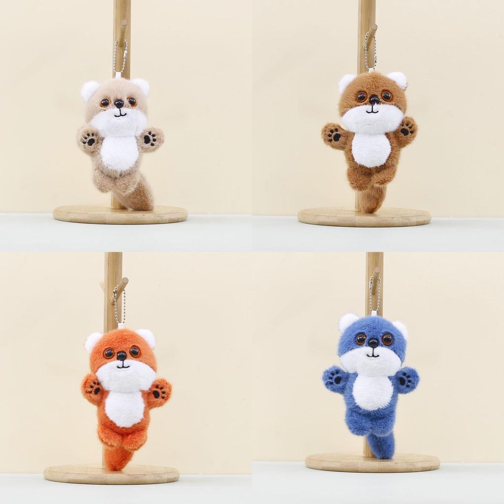 Plush Fox Toy Keychain With Soft Short Fur For Bag Accessory Cute Keychain Fox