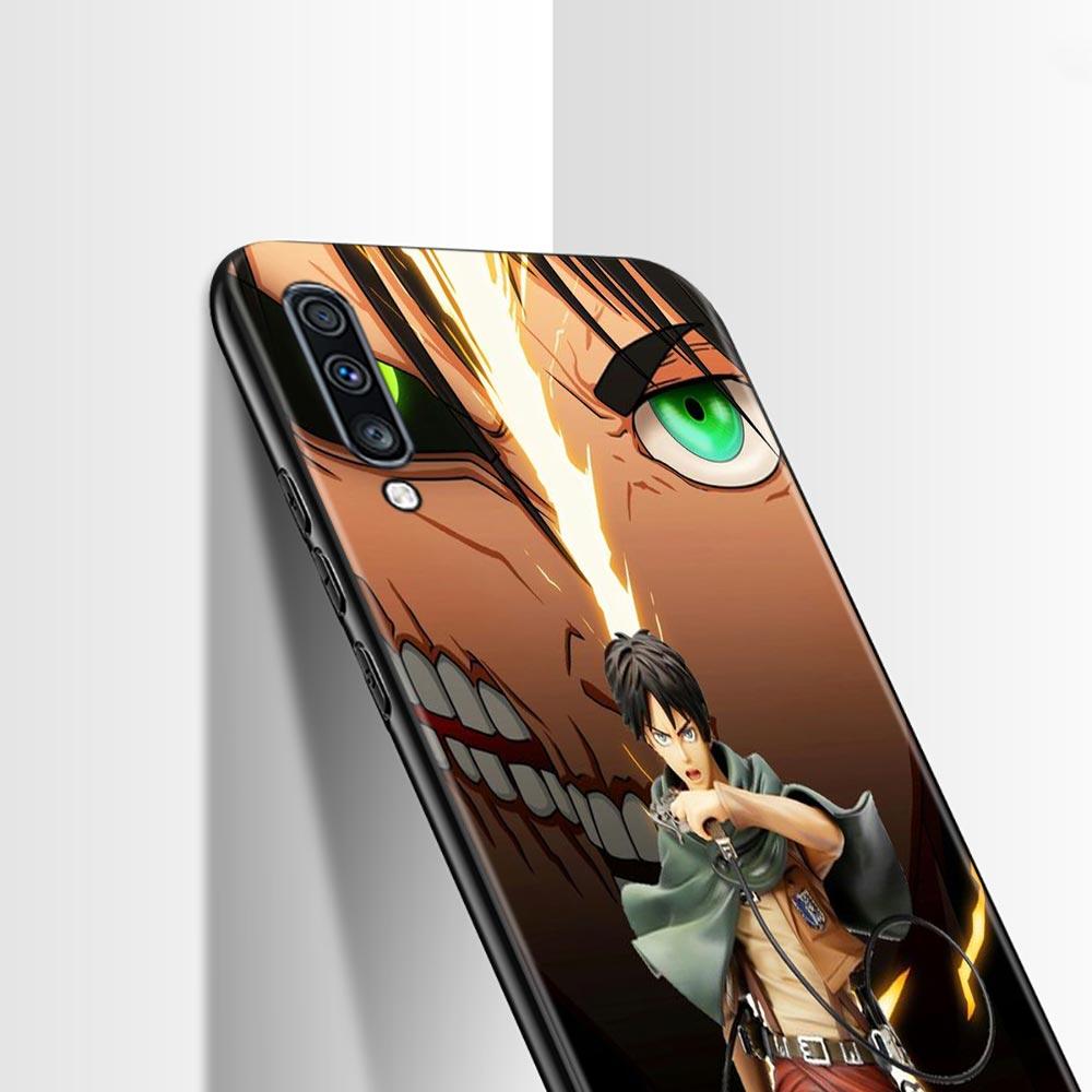 Kryt na telefon pro Samsung Galaxy A50 A70 A10 A20e A30 A40 A20s A10s A10e A80 A90 A60 A30s Silikonový kryt pouzdro Attack On Titan Anime