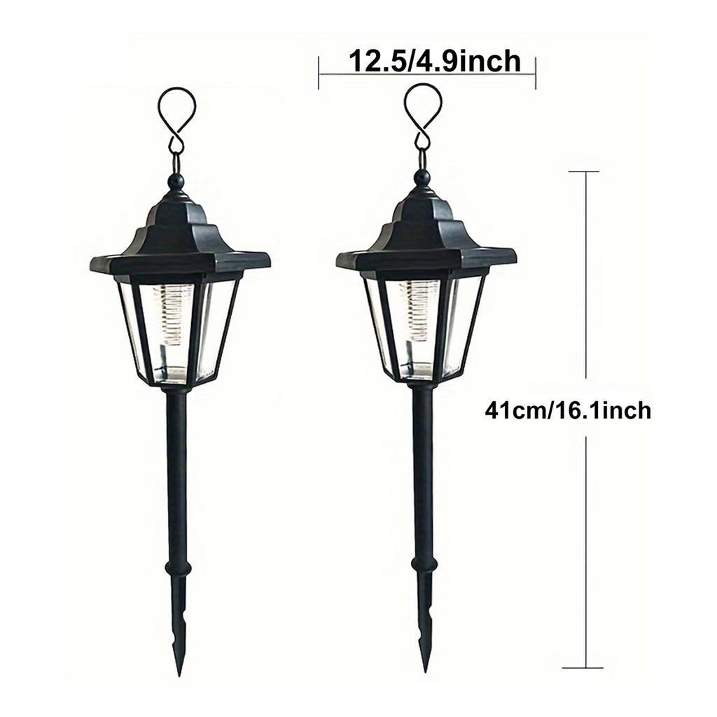 1Pcs/2Pack Solar-powered Hexagonal Hanging Palace Lantern, Suitable for Outdoor Gardens, Courtyards, Lawns, and Walkways.