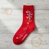 Chinese Style New Year Red Socks Cotton 2026 Spring Festival Socks Women Horse Tube Socks  Women