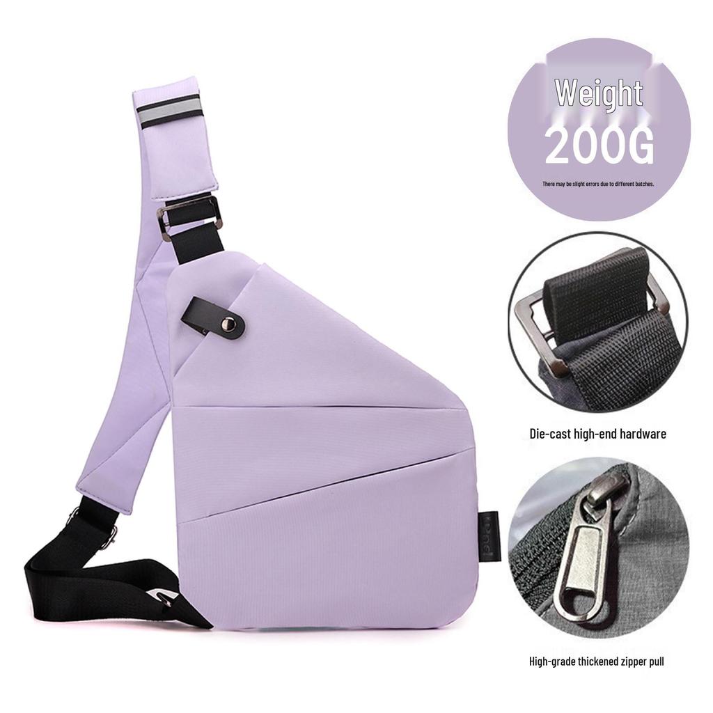 Borsa a tracolla pettorale antifurto per uomo e donna - Zaino da viaggio elegante e sicuro