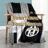 Juventus Customize Text Blanket Cozy Personalized Blanket Warmthful Decor for Chair Home Decor Bed Sofa for All Occasions