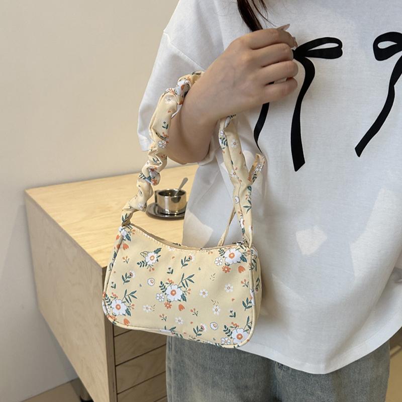 Fashionable Floral Minimalist Underarm Bag Shoulder Bag Japanese Handbag