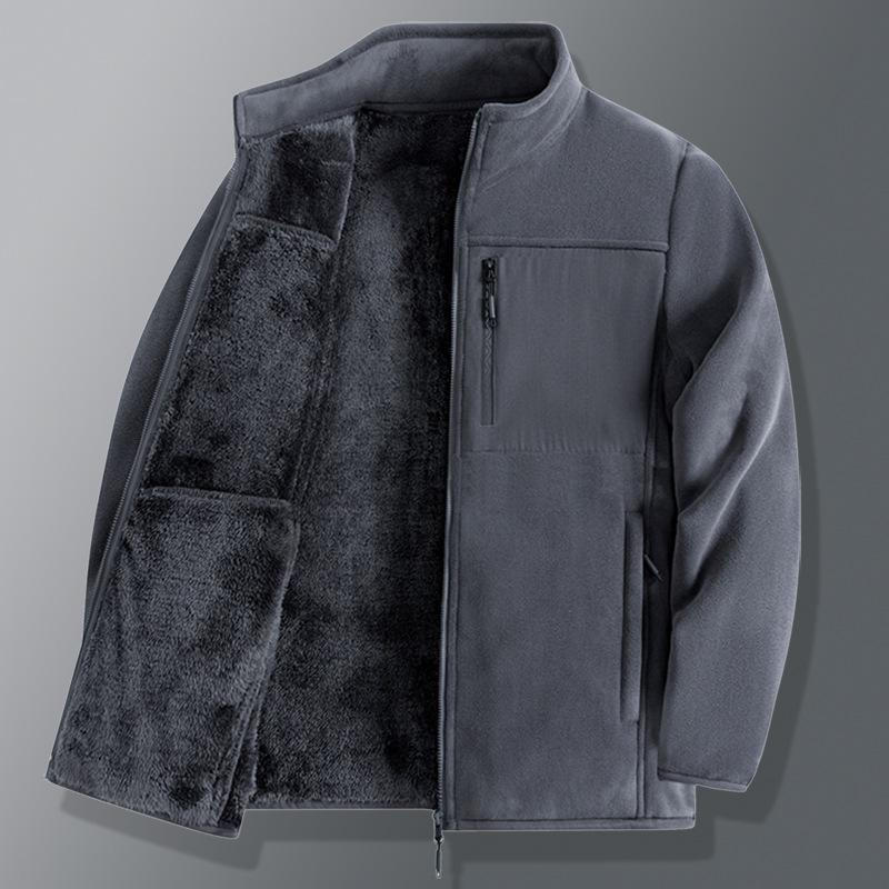 Podzimní a zimní kabát s fleecem Pánský volný styl Top Pánská mikina s kapucí