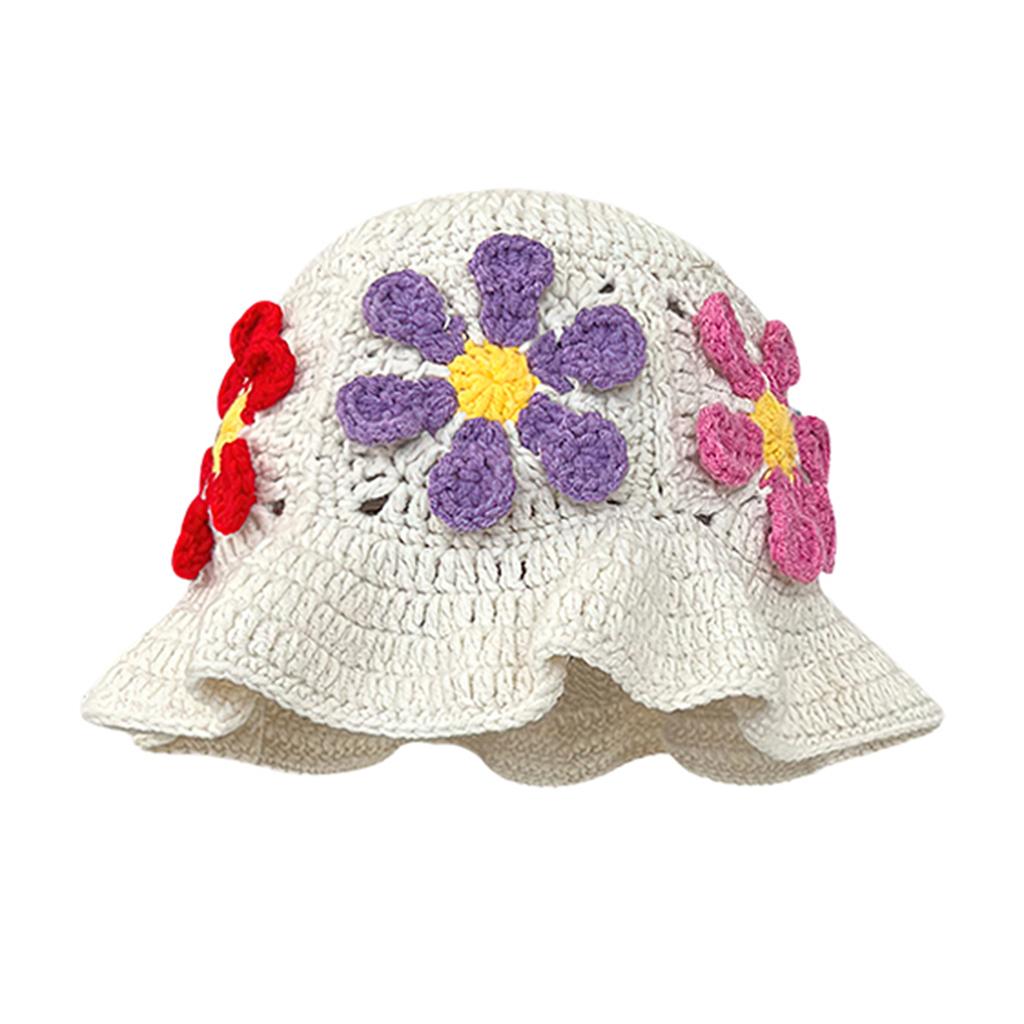 New Crochet Hat 2024 Fashion Colorful Woolen Hat Women's Autumn and Winter Cute Handmade Plush Hat Knitted Fisherman Bucket Hats
