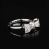 White Diamond Ring 925 Sterling Silver Rhodium Plated Statement Fine Jewelry Gift for Her
