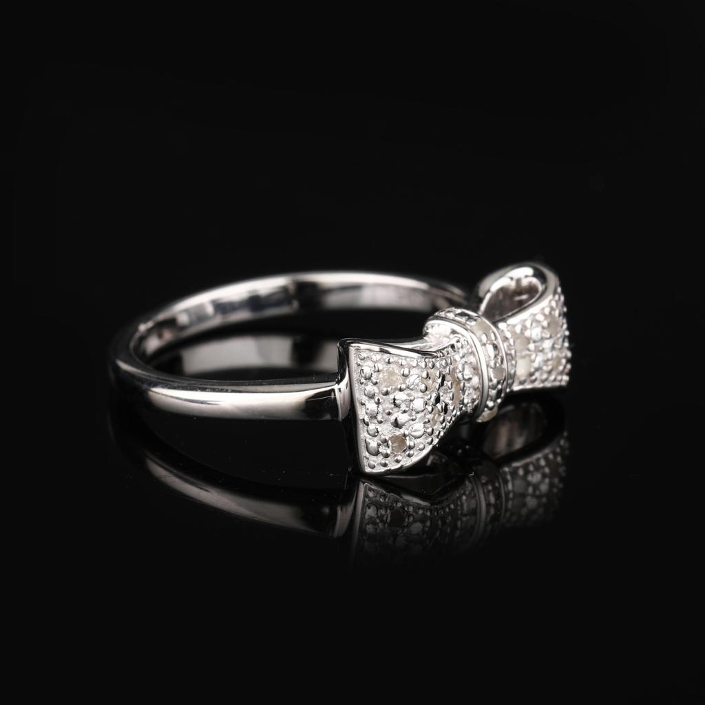 White Diamond Ring 925 Sterling Silver Rhodium Plated Statement Fine Jewelry Gift for Her