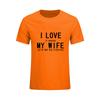 Men S T Shirts I Love My Wife Slim Fit Simple Style Tees Crew Neck
