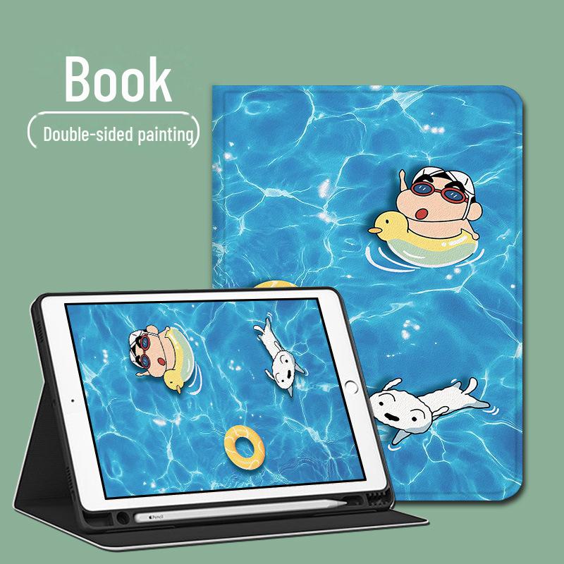 Protective case for iPad Pro 10.2, iPad Air 4/5, and tablets up to 11 inches featuring Crayon Shinchan designs.