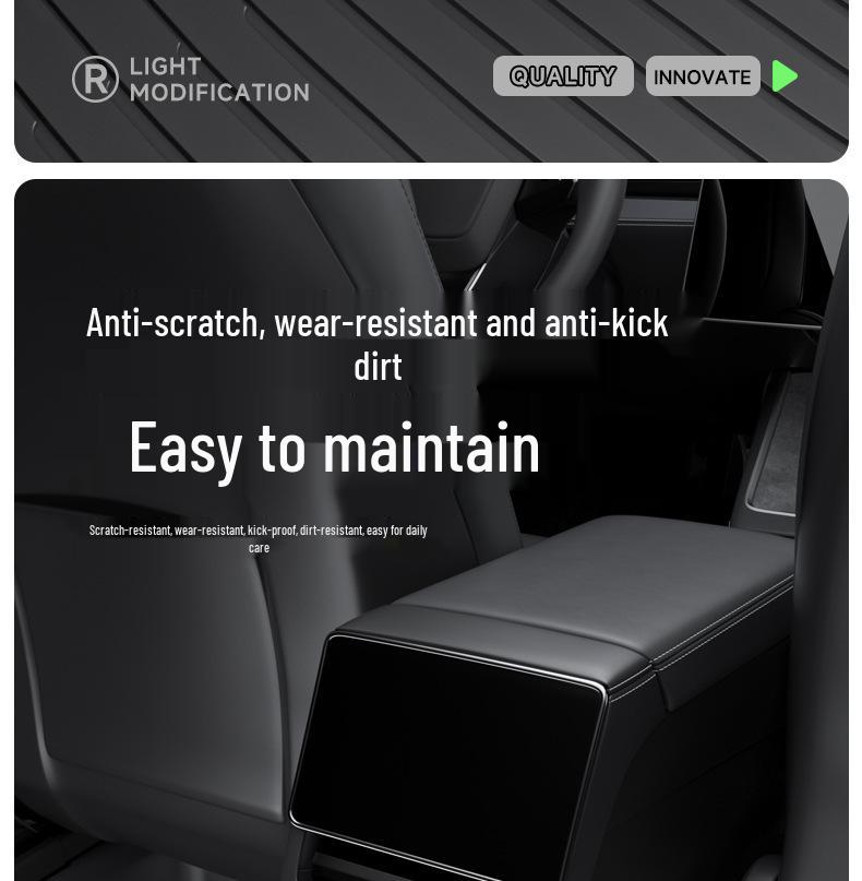 Tesla Model YL Sechs-Sitzer TPE-Schutzmatten: Vollflächige Unter-Sitz-, hintere Anti-Kratz- und Türschwellenleisten.