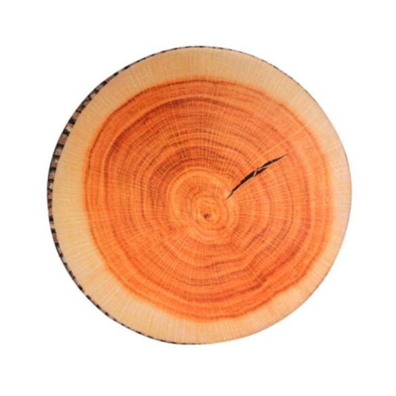 Cute Round Woods Grain Soft Plush Chair Seat Cushion Pillow New Fashion Stump Shaped Decorative Pillows  Home Car Decor Hot Sale