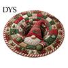 Tapis de zone de vacances Noël Tapis 3D, Tapis rond décoratif à illusion Tapis optique Tapis de sol, Festif pour la décoration intérieure de la maison Salon Doux Confortable