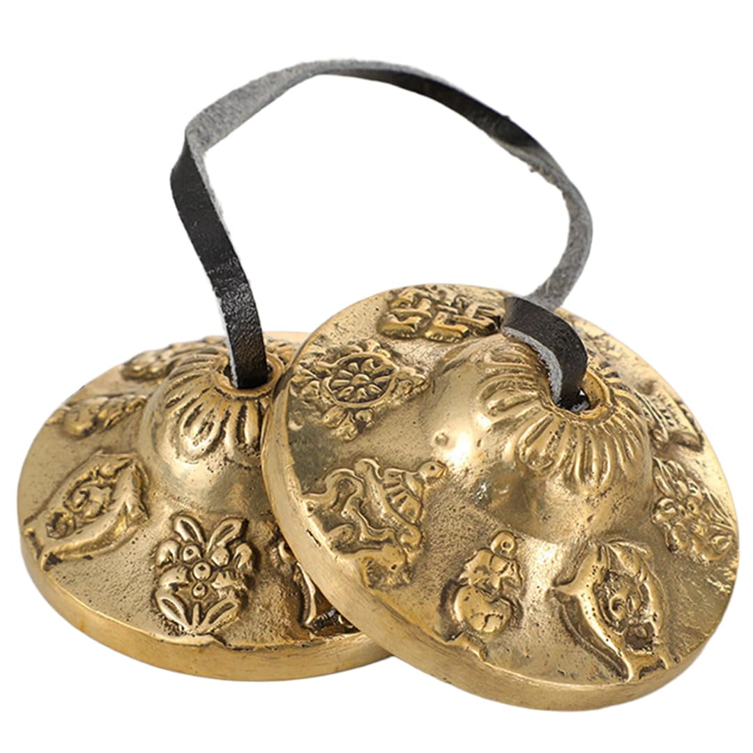 [ArkreaM] Tingsha Tibetan Bells - Purification, Yoga, Meditation, Healing, Esoteric Buddhist Ritual Instrument, Cymbal, Mindfulness, Brass Percussion