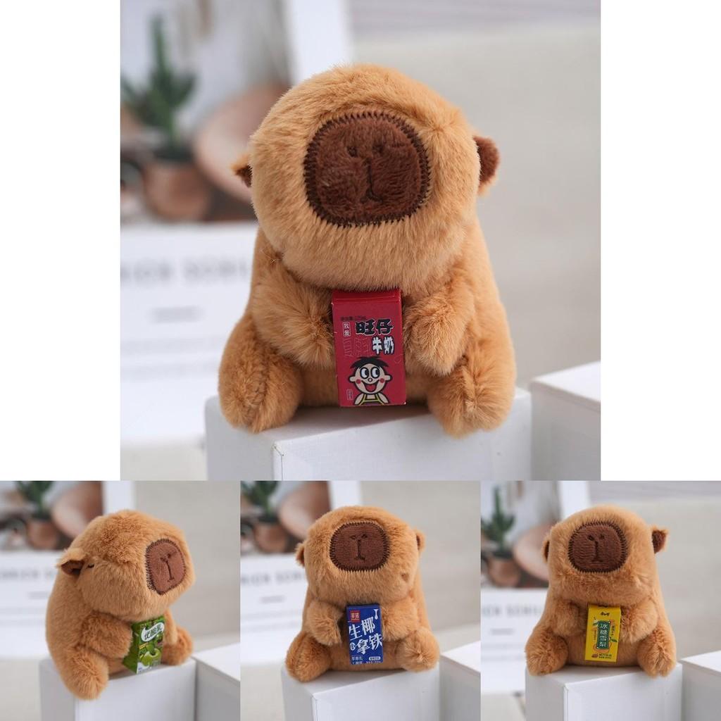 Cute Capybara Plush Keychain Adorable Water Capybara Stuffed Toy Collectible Doll