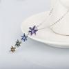 Japanese and Korean Popular Multicoloured Flower Pendants with Zircon Enchasing Glue Elegant Temperament Womens Necklace