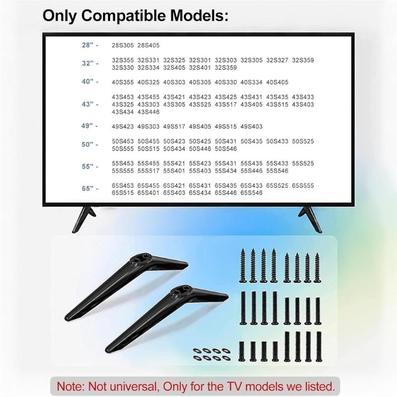 Suport de bază TV pentru TL28/32/40/43/49 65inch 55s453 Ecran Plat, Instalare Ușoară Fără Găurire Bază TV de Înlocuire