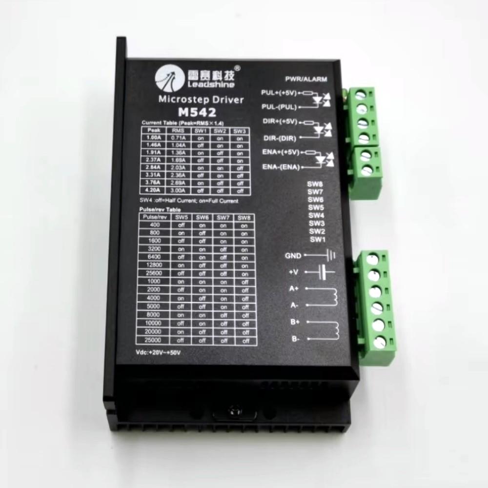 

LeadShine M542, 2/4 Phase Analog Hybrid Stepper Motor Driver, 20-50VDC, 1.0-4.2A