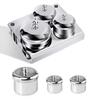 3pcs/set Professional Manicure Liquid Powder Container Tray Disinfectant Cup With Metal Lid  Girls