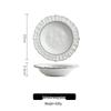 Assiettes à soupe en céramique Dentelle de sésame nordique