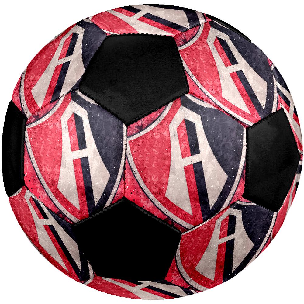 SIZE 5 Atlas Football Club Soccer Ball Colorful All Ages Machine Stitched PVC Competition Ready Durable High-Bounce