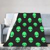 Universal Alien Blanket Flannel Printed Multifunction Lightweight Throw Blanket for Home Car Bedding Throws