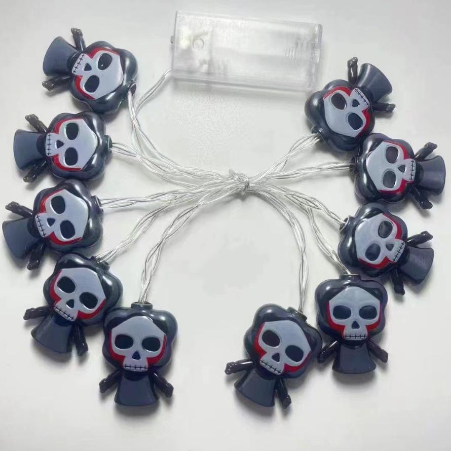 LED Halloween Decorative String Lights: Pumpkin, Ghost, Eye & Skull Battery Lights