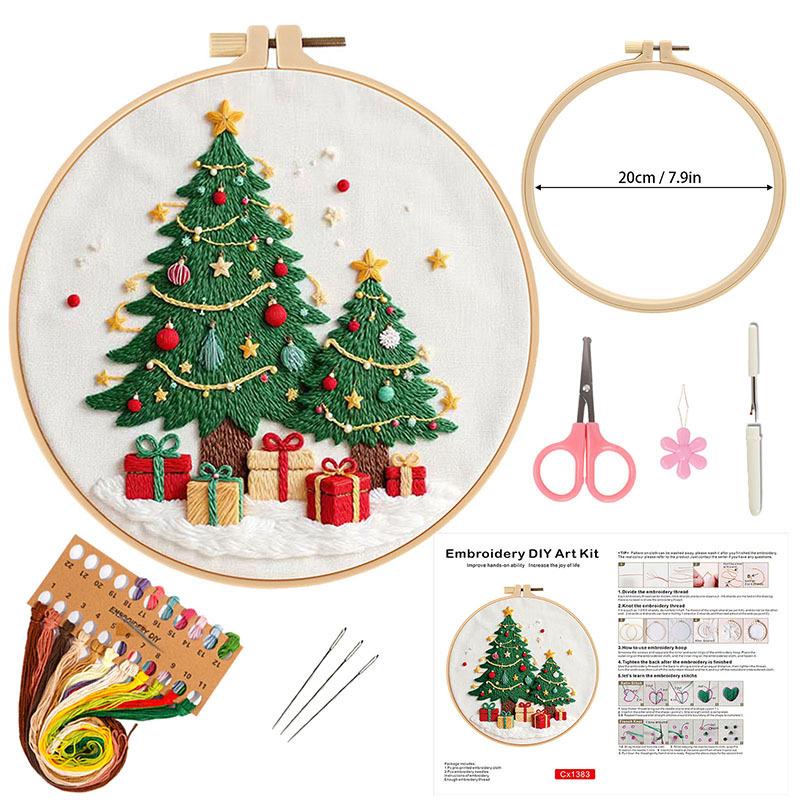 Christmas Embroidery Diy Handmade Material Package Gift New Product Including Tools