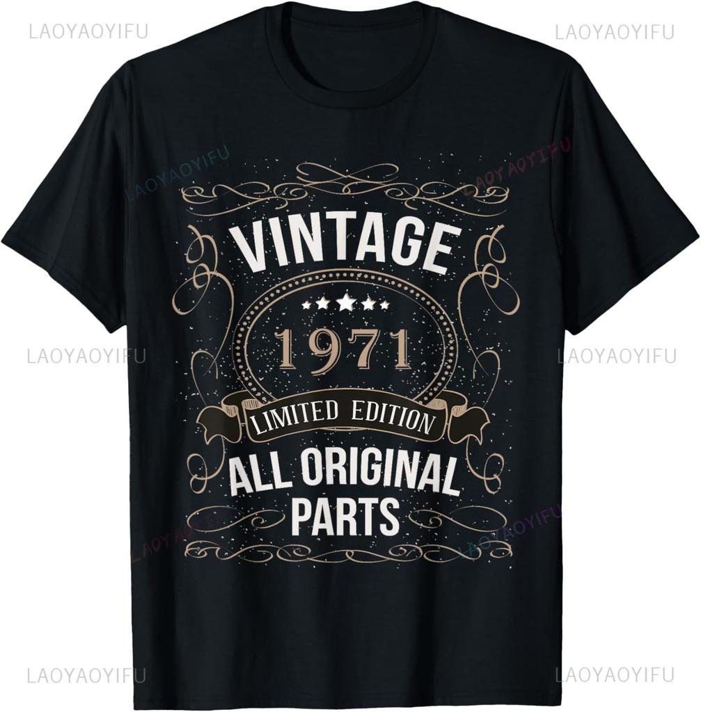 55th Birthday Tee 55 Years Old Vintage Legends Born in 1971 TShirt Print Cotton Design Gifts T Shirts Streetwear Camisas