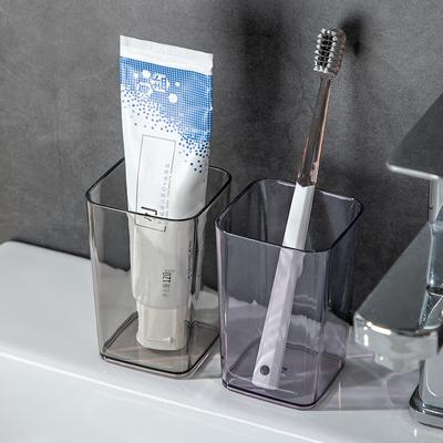 Mouthwash Cup Transparent Square Thickened Plastic Toothbrush Cup Household Wash Cup Toothbrush Cup