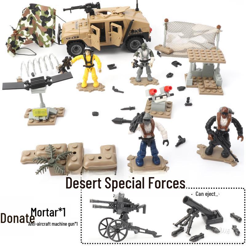 Movable Military Minifigure Building Blocks for Boys