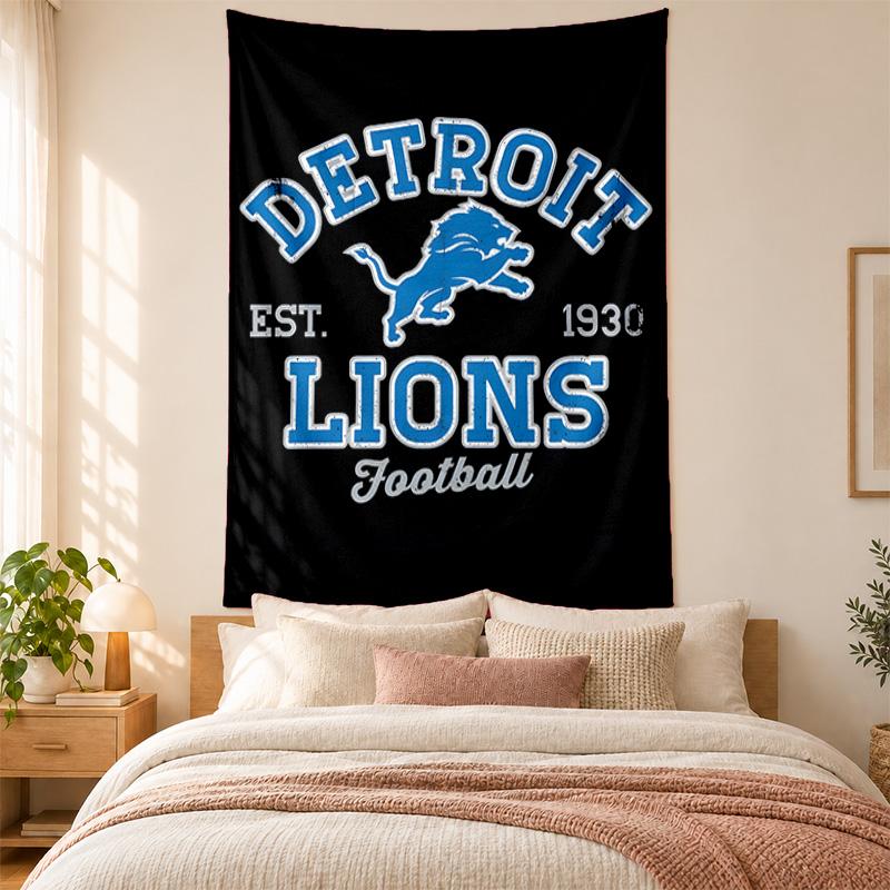 Detroit Lions Tapestry highquality for decorating living room bedroom dorm walls ideal as bedroom wallart orholiday gift